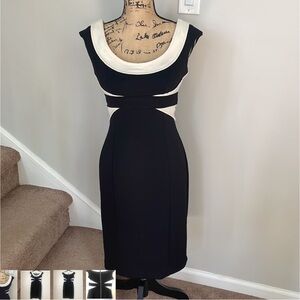 Maggy London Black and White Dress
